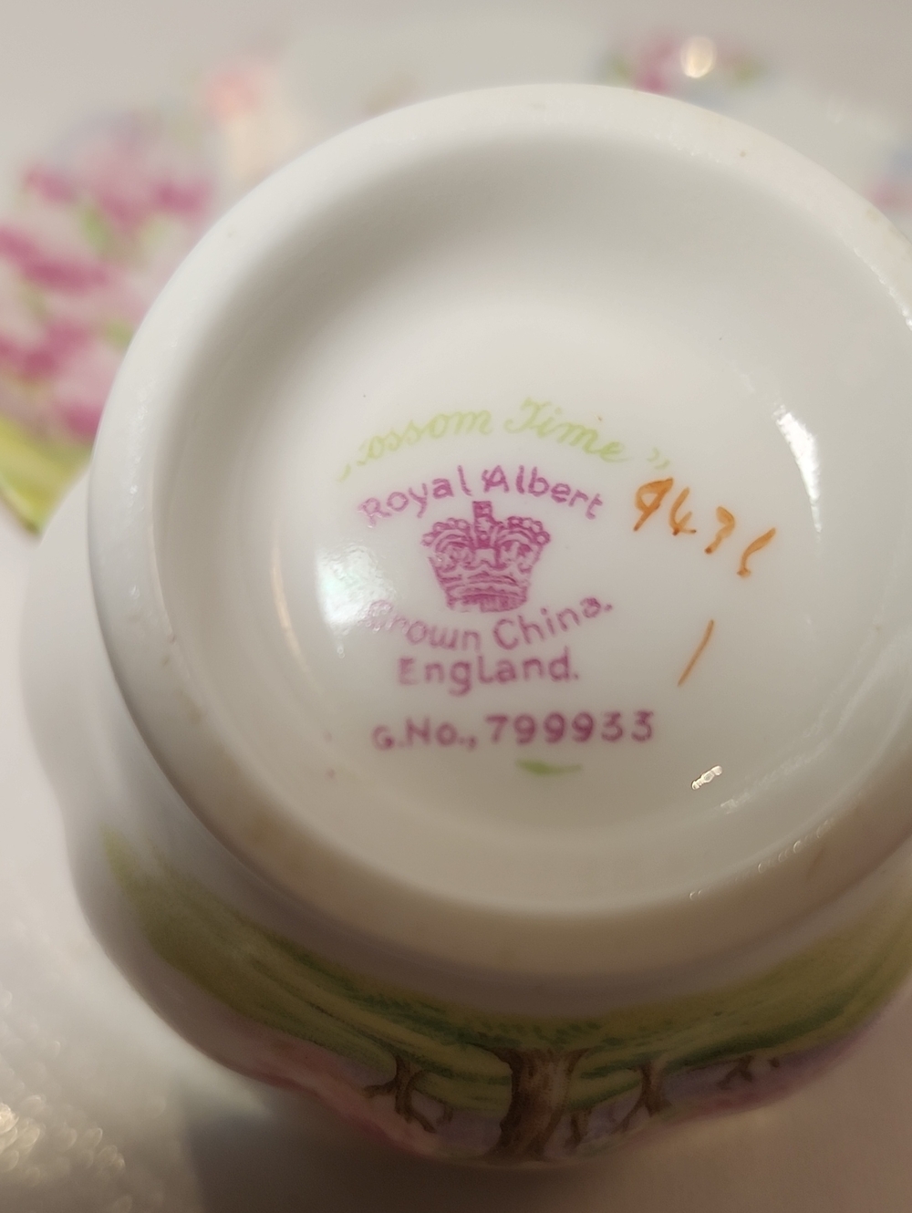 Vintage Royal Albert Pink Blossom Time Teacup with Saucer - Picture 3 of 3